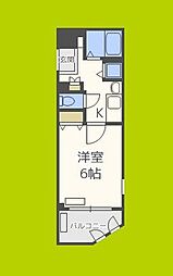 プレサンス難波リバーオアシス 1Kの間取図画像