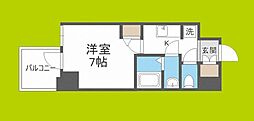 WORVE大阪本町 1Kの間取図画像