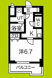エス・レジデンス・ナンバ・ヴィアーレ 1Kの間取図画像