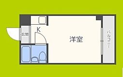 アインス蒲生 ワンルームの間取図画像