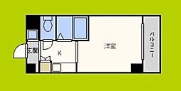ドミール堺筋本町 ワンルームの間取図画像