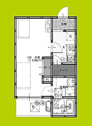 東大阪市吉松1丁目アパート 1Kの間取図画像
