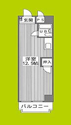 プロヴァンス ワンルームの間取図画像