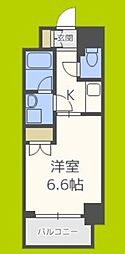 アスヴェル江戸堀 1Kの間取図画像