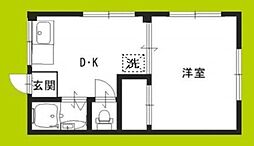 サンハイム 1DKの間取図画像