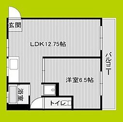 日精マンション 1LDKの間取図画像