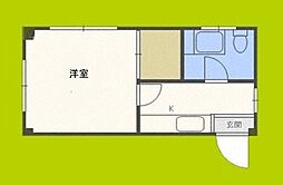 翠連マンション 1Kの間取図画像