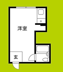 フォレストゲート岸里東 ワンルームの間取図画像