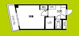 セリシエ中津 1Kの間取図画像