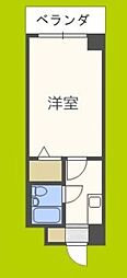 ノルデンハイム豊新 1Kの間取図画像
