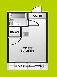 シティーハイツ淡路 ワンルームの間取図画像