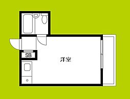 LBアパートメント ワンルームの間取図画像