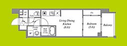 ArtizA瓦屋町I 1LDKの間取図画像
