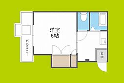 メゾン関目 1Kの間取図画像
