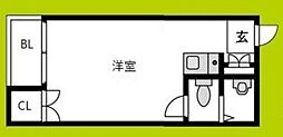 パインビル ワンルームの間取図画像