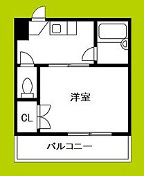 東洋プラザ桜の宮 1Kの間取図画像