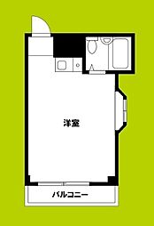 エクセルアパートメント ワンルームの間取図画像