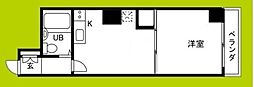 カーサ北堀江 1DKの間取図画像