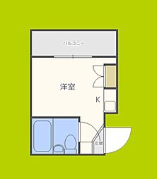 グランビルド道頓堀 ワンルームの間取図画像