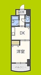 ノルデンハイム東三国B棟 1DKの間取図画像