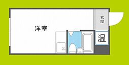 パインリーフ天下茶屋 ワンルームの間取図画像