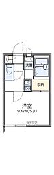 レオパレスモンターニュ日向 1Kの間取図画像