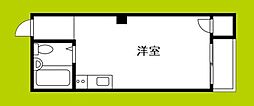 南森町ロイヤルハイツ ワンルームの間取図画像