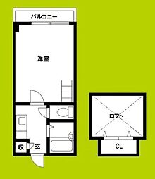 スペースライフ平野 1Kの間取図画像