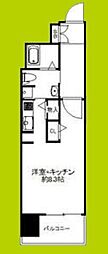 スワンズシティ新大阪 1Kの間取図画像