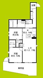 ユアメゾン プリーモ 2LDKの間取図画像