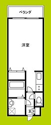 ブラン靭公園 ワンルームの間取図画像