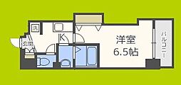 Luxe難波西1 1Kの間取図画像