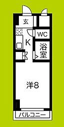 ラ・フォーレ上新庄 ワンルームの間取図画像