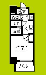 ファステート大阪ドームシティ 1Kの間取図画像