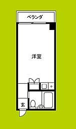 シュライン森ノ宮 1Kの間取図画像