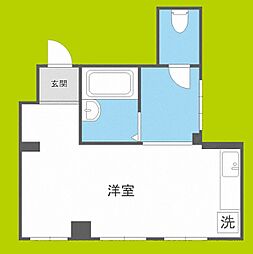 ヴィラナリー西三国 ワンルームの間取図画像