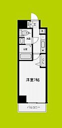 ラナップスクエア四天王寺 1Kの間取図画像