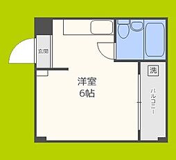 ウイン長居西 ワンルームの間取図画像