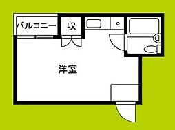 リビエール今里 ワンルームの間取図画像