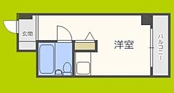 朝日プラザ天王寺東ピエ・タ・テール ワンルームの間取図画像