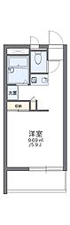 レオパレスETERNAL 1Kの間取図画像