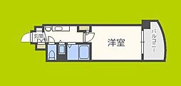 プレサンス天満ステーションフロント ワンルームの間取図画像