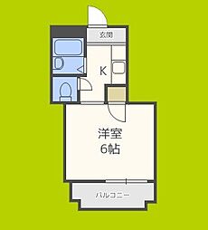サンライフ ワンルームの間取図画像
