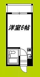 オーシャン今里 ワンルームの間取図画像