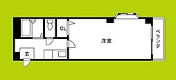 新深江ツリガミビルパート1 1Kの間取図画像