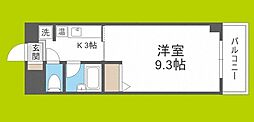 ギャレグラン太子橋 1Kの間取図画像