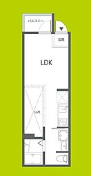 Nesta Residence 大正 ワンルームの間取図画像
