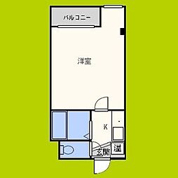 シティーコート高津エレガンス 1Kの間取図画像
