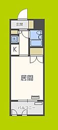 グラン・ドムール玉造 1Kの間取図画像