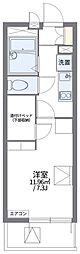 レオパレス幸 1Kの間取図画像